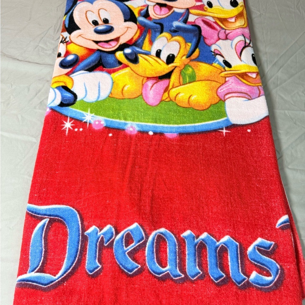 Disney Mickey Pluto Beach Towel Dreams Florida Bright Large 56x64